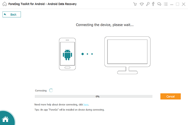 قم بتشغيل FoneDog Android Data Recovery