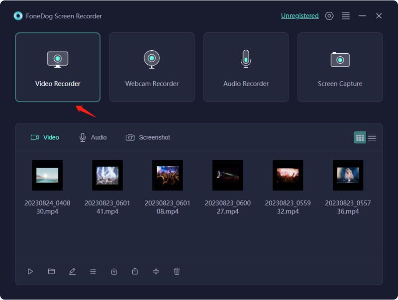 أفضل أداة لتسجيل الشاشة بالصوت – FoneDog Screen Recorder: اختر الوضع