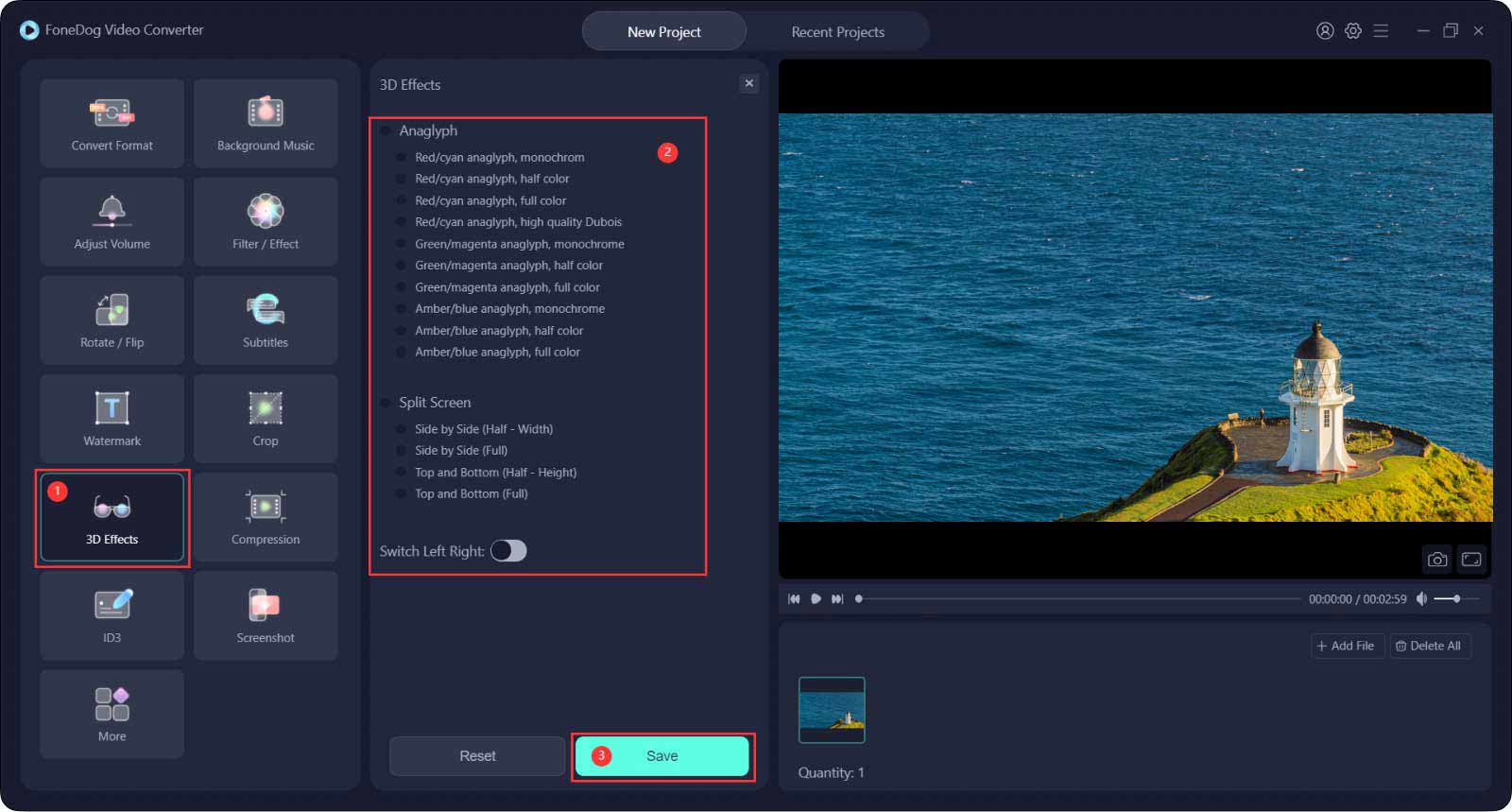 أفضل 4 برامج تحرير فيديو ثلاثية الأبعاد - محول الفيديو FoneDog