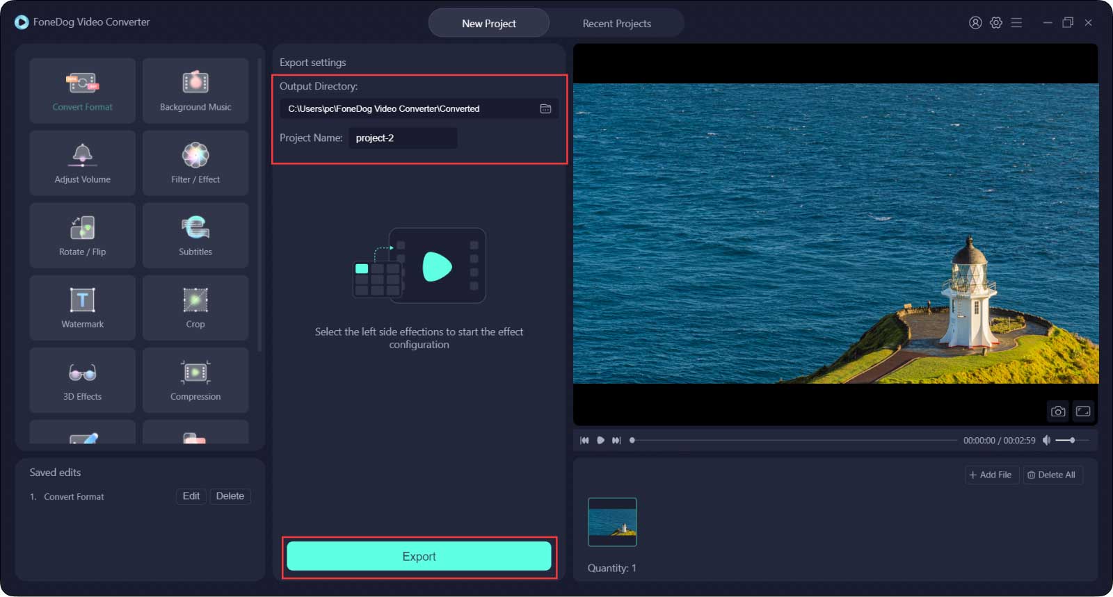 كيفية جعل مقاطع الفيديو في وضع ملء الشاشة باستخدام Fonedog Video Converter-Export