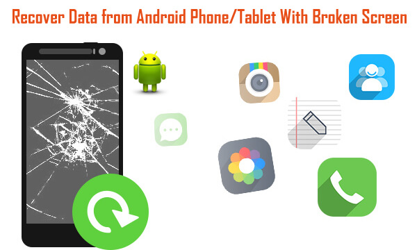 استعادة جهات الاتصال من Android باستخدام شاشة مكسورة