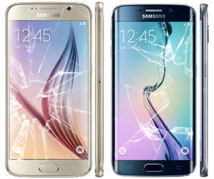 شاشة Samsung Galaxy S6 المكسورة