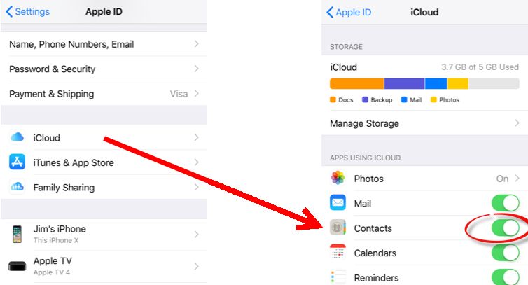 انقل جهات اتصال iPhone إلى الكمبيوتر من iCloud.com