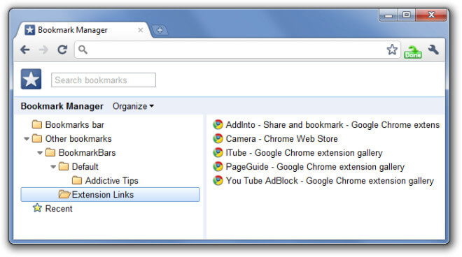 النسخ الاحتياطي Chrome Bookmarks Manager