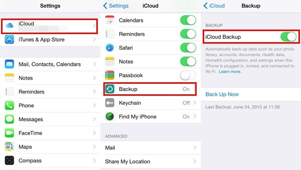نقل الرسائل من iPhone إلى iPhone باستخدام iCloud