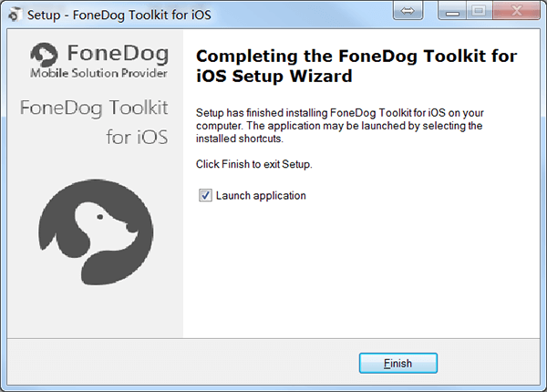 إنهاء تثبيت Fonedog Ios Toolkit