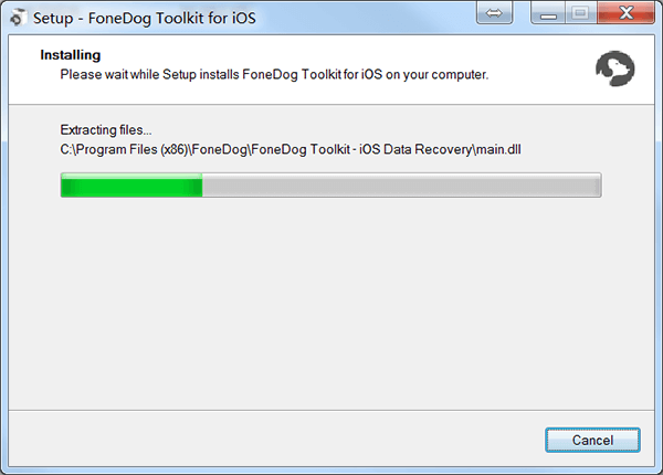 تثبيت Fonedog Ios Toolkit Installing