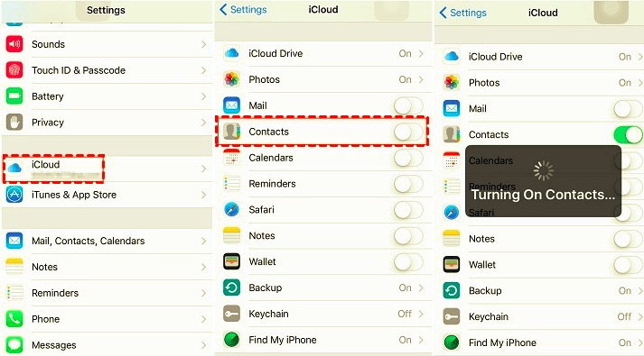 مزامنة جهات الاتصال من iPhone إلى Mac باستخدام iCloud