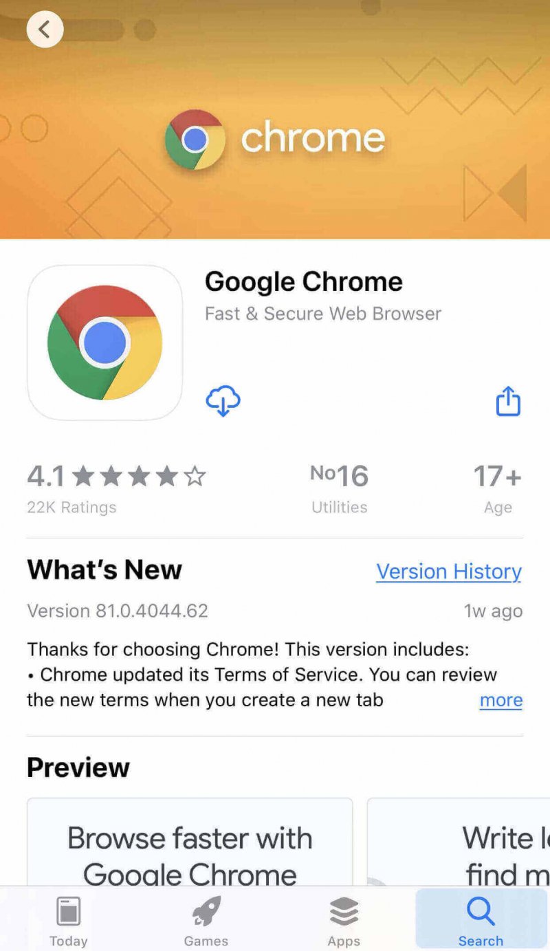 قم بتحديث تطبيق Chrome