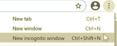 استخدام وضع التصفح المتخفي في Chrome