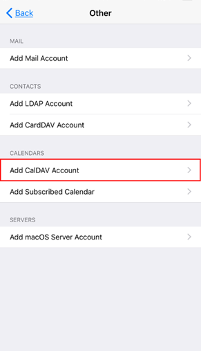 أضف حساب CardDAV لنقل جهات اتصال Sony Xperia إلى iPhone