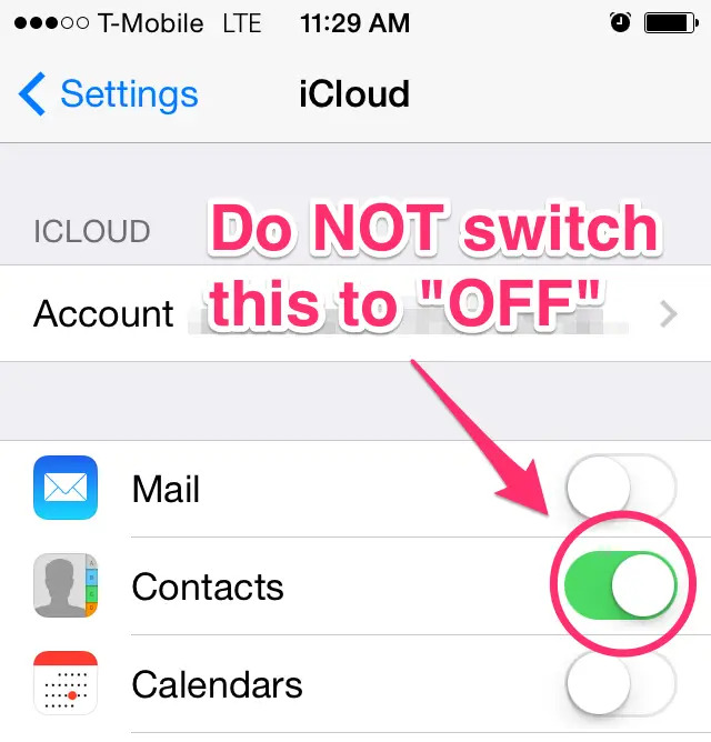 عمل نسخة احتياطية من جهات الاتصال على iPhone عبر iCloud