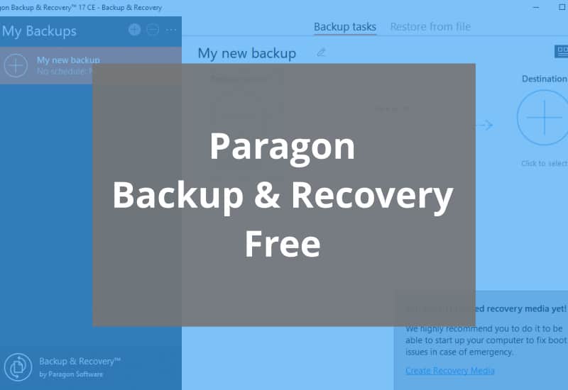 أفضل برامج استعادة الفيديو - Paragon Backup and Recovery