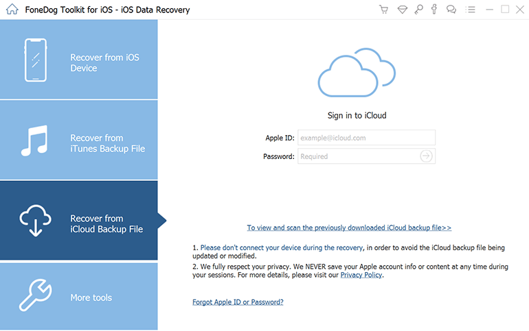 الدخول على iCloud