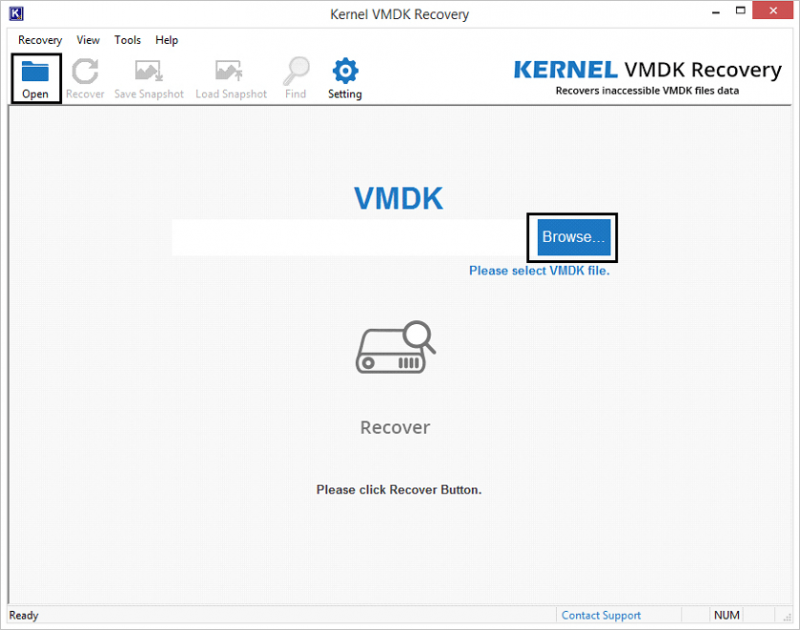 استعادة Kernel VMDK