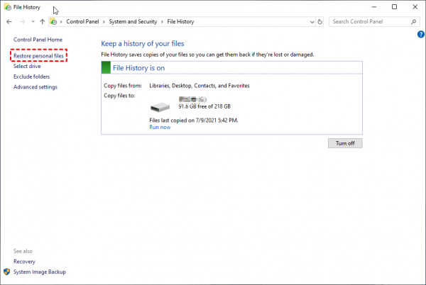 استرجع ملف Microsoft Project باستخدام محفوظات ملفات Windows