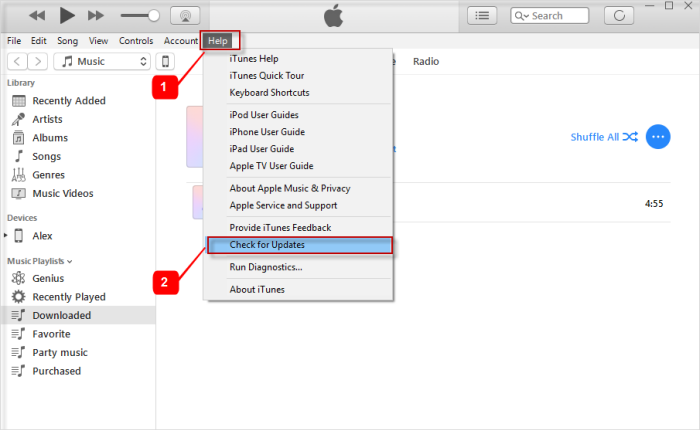 تحديث iTunes لإصلاح إضافة إلى الجهاز لا يعمل