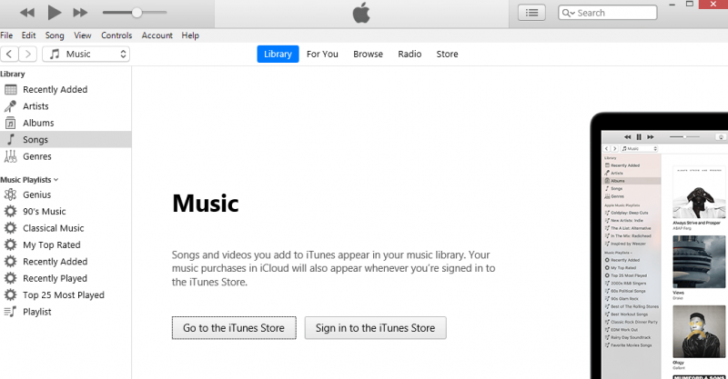 قم بتشغيل تطبيق iTunes