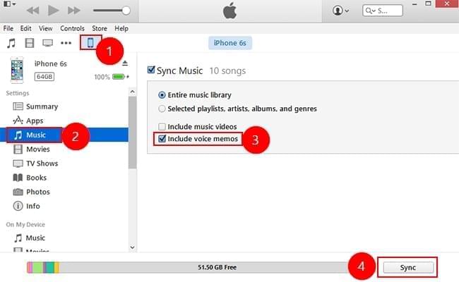 كيفية عمل نسخة احتياطية من المذكرات الصوتية على iPhone باستخدام iTunes