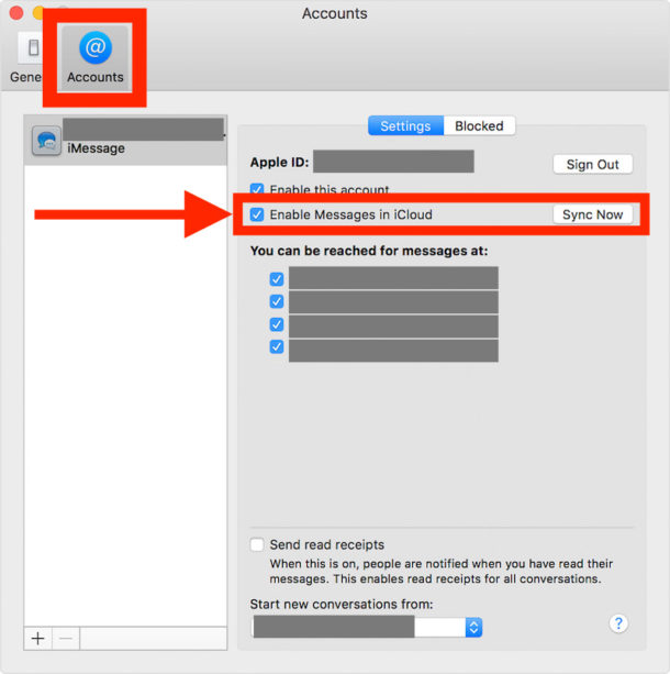 استرداد iMessages من iCloud على جهاز Mac