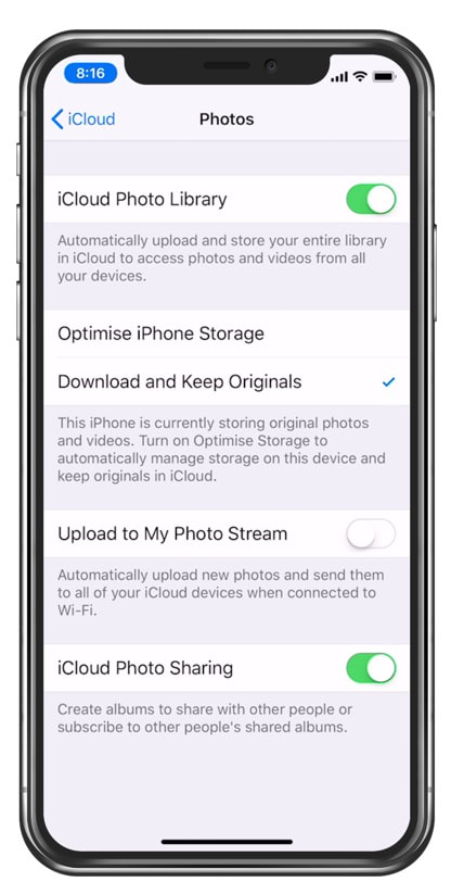 انقل صور iPhone إلى iPad باستخدام مكتبة صور iCloud