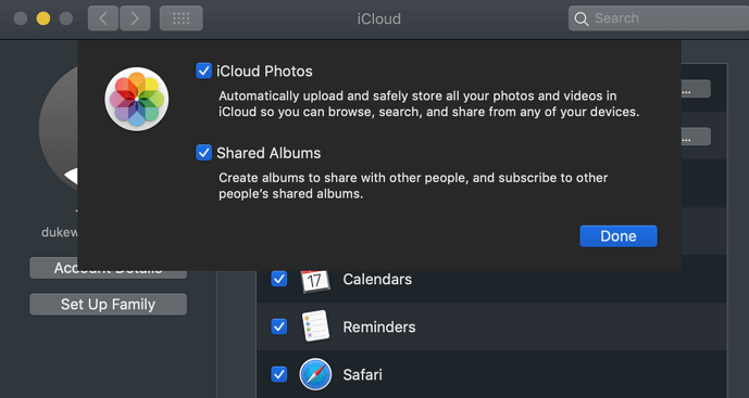 تشغيل iCloud Photos لاستعادة الصور المفقودة