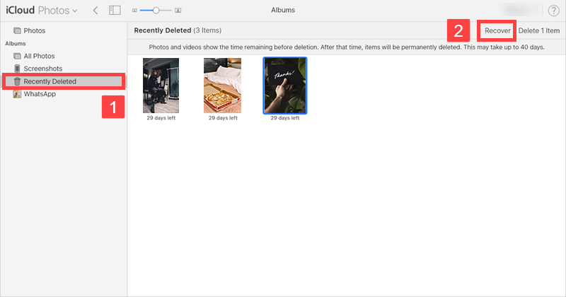 استرجع الصور المحذوفة على Mac من iCloud Backup