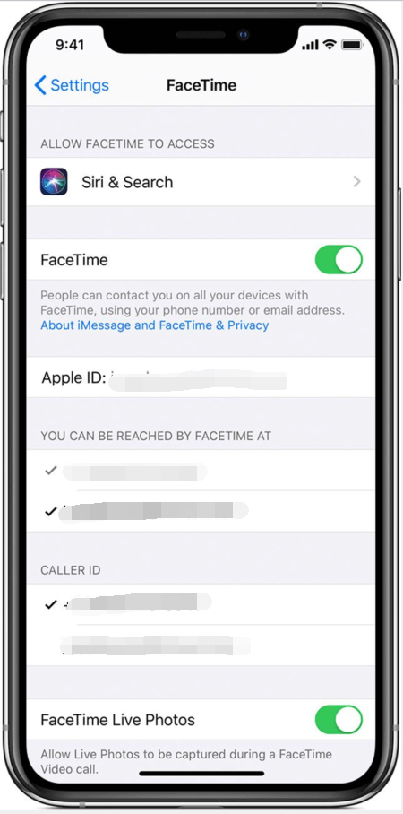 قم بتمكين iMessage Face Time