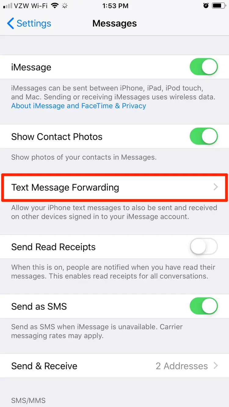 النسخ الاحتياطي للرسائل النصية على iPhone من خلال Mac