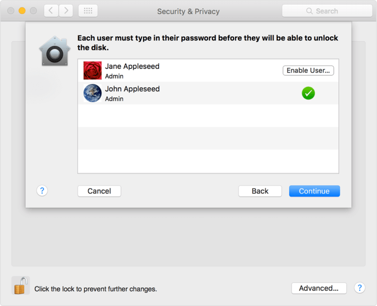 مستخدمي ملف الخصوصية Osx Elcapitan Security