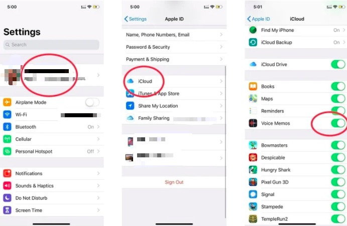 يقوم iCloud بنسخ المذكرات احتياطيًا على iPhone
