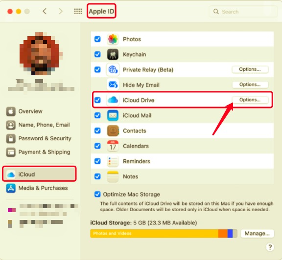 يقوم iCloud بنسخ المذكرات احتياطيًا على جهاز Mac