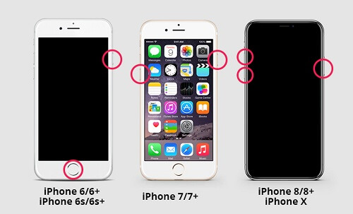 فرض إعادة تشغيل iPhone لإصلاح iPhone عالق عند إعادة تعيين الشاشة