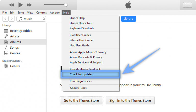 قم بتثبيت آخر تحديث لـ iTunes للتخلص من خطأ iPhone