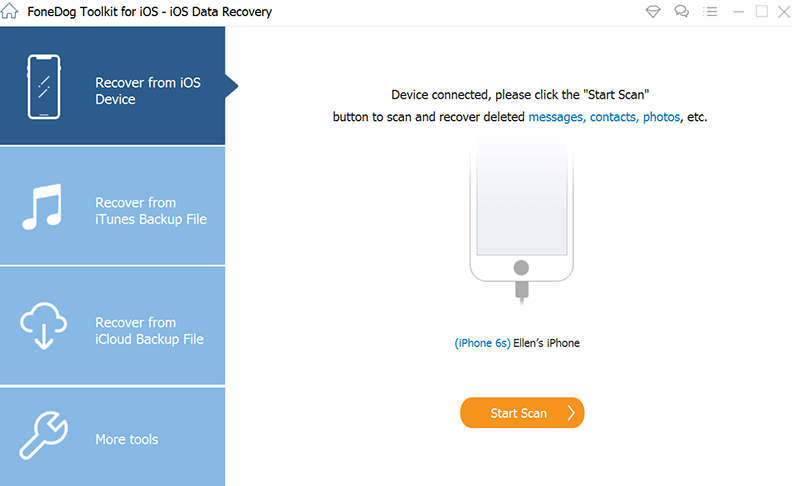 احفظ ملفات وسائط WhatsApp على iPhone باستخدام FoneDog iOS Data Recovery