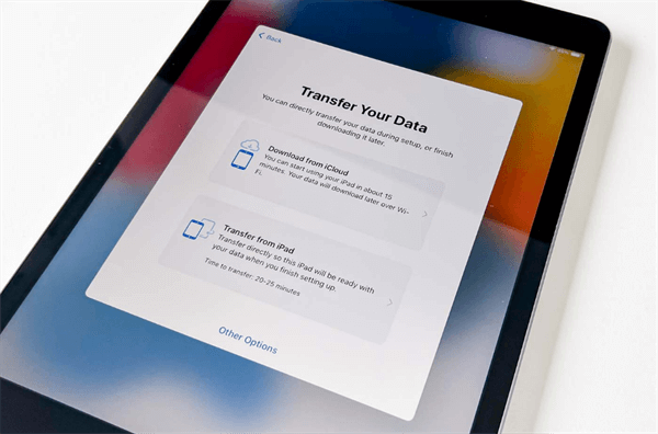 نقل البيانات من iPad إلى iPad باستخدام البدء السريع