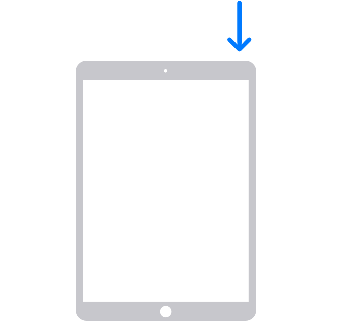 إعادة تشغيل iPad باستخدام زر الصفحة الرئيسية عندما يستمر iPad في إعادة التشغيل