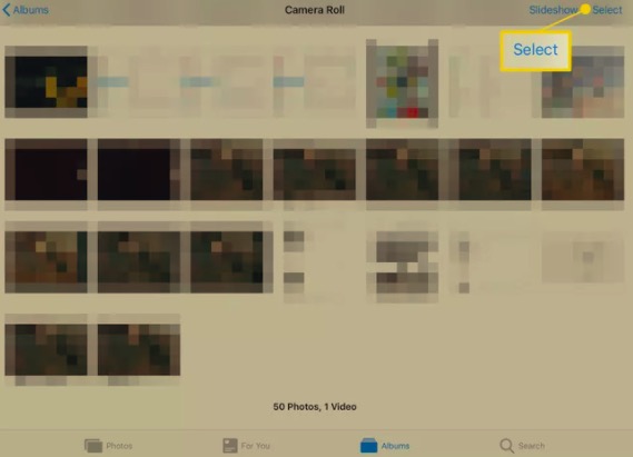 كيفية حذف صور متعددة من iPad