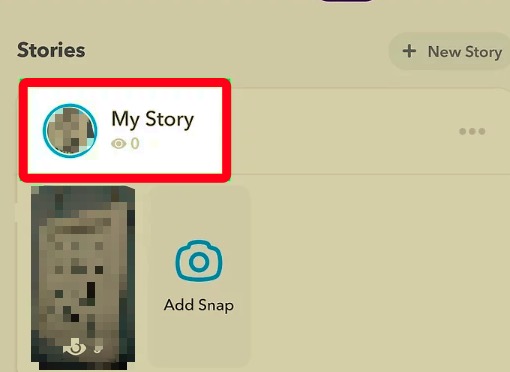حذف صورة Snapchat من قصة