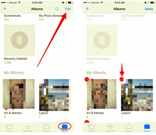 كيفية حذف الألبومات من iPhone يدويًا