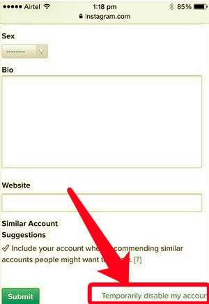 قم بتعطيل حساب Instagram مؤقتًا عبر متصفح الويب