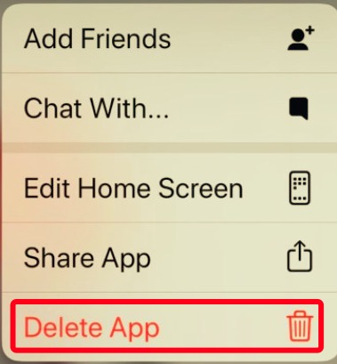 قم بإلغاء تثبيت تطبيق Snapchat على iPhone