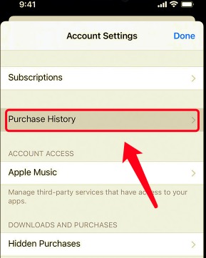 كيفية حذف سجل الشراء على iPhone يدويًا