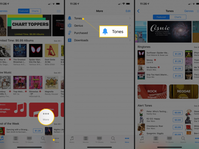 كيف أشتري نغمات من iTunes لـ iPhone