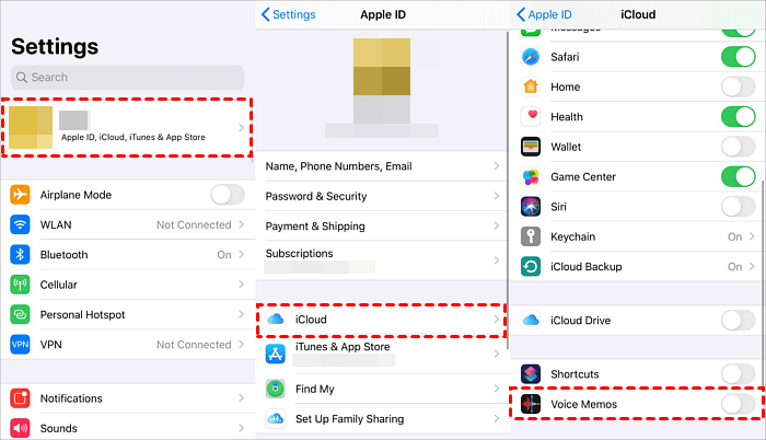 استرداد المذكرات الصوتية من iCloud: الطريقة الرسمية