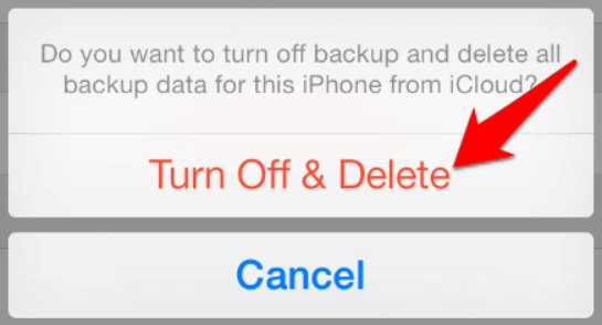 قم بإيقاف & حذف iCloud Backup