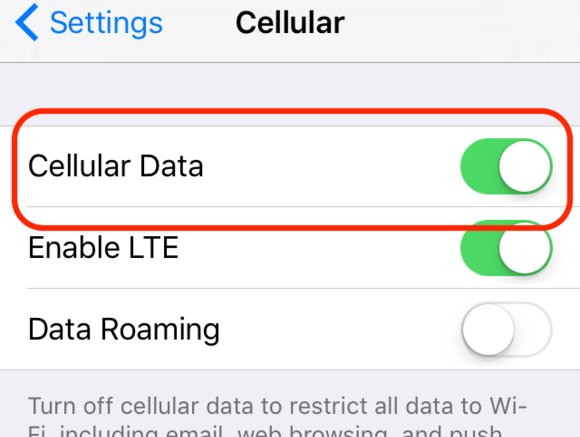 قم بتحديث iPhone بدون WiFi عبر البيانات الخلوية