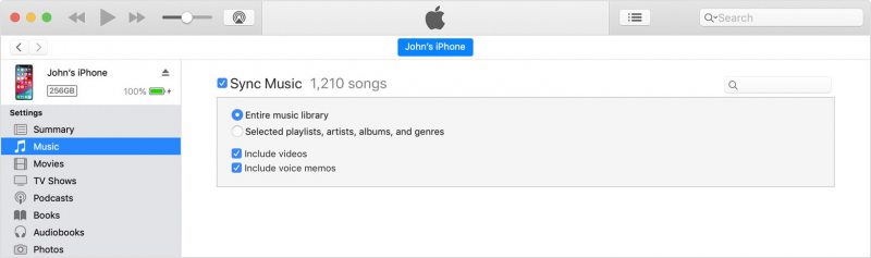مزامنة iTunes على Mac لنسخ iPhone احتياطيًا إلى جهاز الكمبيوتر