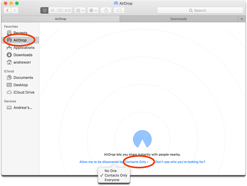 استخدم AirDrop لنقل الملفات من Mac إلى iPhone