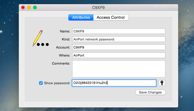 كيفية البحث عن كلمة مرور Wifi على جهاز Mac إظهار كلمة المرور